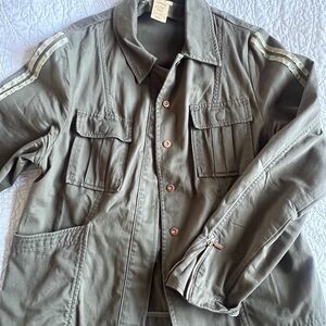 Anthropologie Stitch's Olive Military Field Jacket